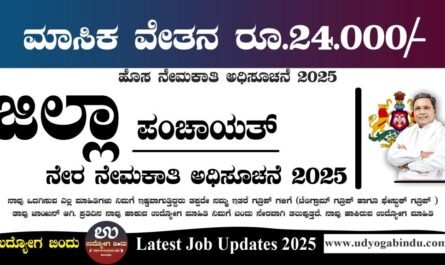 ಜಿಲ್ಲಾ ಪಂಚಾಯತ್ ನೇರ ನೇಮಕಾತಿ 2025 - Yadgir Zilla Panchayat Recruitment 2025 - Complete Details
